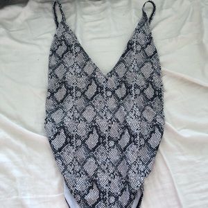 Snakeskin one piece bathing suit bikini